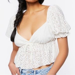 Forever 21 Low-Cut Flowy Crop Top